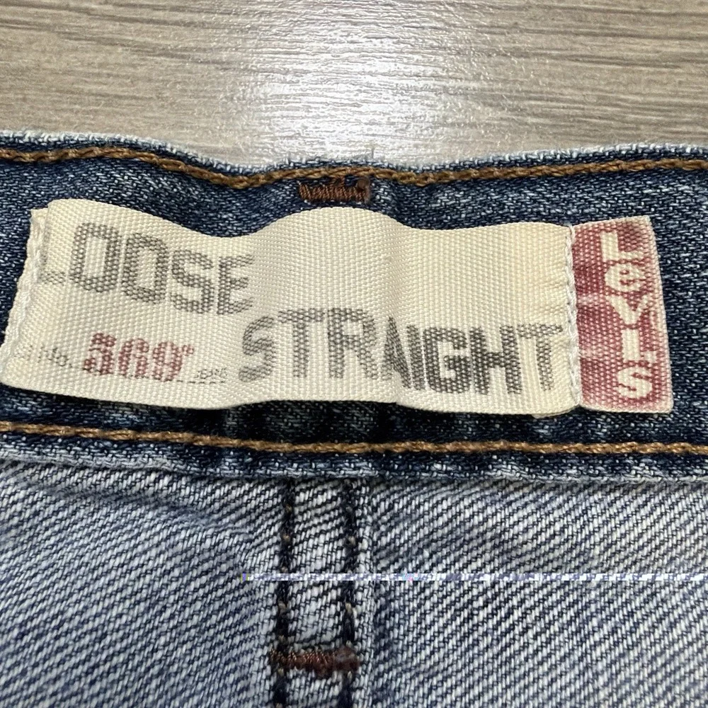 Levi's 569 Jeans Mens 34x28 Blue Loose Straight Baggy Y2K 2008 Denim